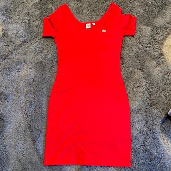 Lacoste Dresses & Skirts - 𝓛𝓪𝓬𝓸𝓼𝓽𝓮 Red Dress